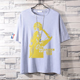 Basketball Sports T Shirt Nba Basketball Clothes James Printed Short Sleeve T-Shirt Men'S Cotton Loose
