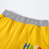 Boy Shorts Children's Pants Contrast Color Alphabet Embroidery Knitted Trousers Cotton Boys Short Pants