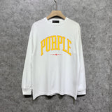 Purple Brand Long Sleeve T-Shirt Fashion Loose Long Sleeve Top