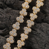 Chains Hip Hop Honeycomb Tennis Chain Copper Inlaid Zircon Necklace St. Valentine's Spectrum