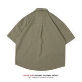 Men Shirts Summer Short Sleeve Shirt Male Baggy Coat