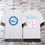Basketball Sports T Shirt Basketball Sports Philadelphia 76ers Harden No. 1 Training Wear Korean Style Student Loose