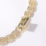 Chains Micro-set Zircon Hip Hop Necklace Personality Full Diamond St. Valentine's Spectrum