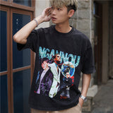 Film Star T Shirt Short Sleeve Loose Retro American Design T-shirt Men
