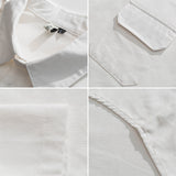 Men's Shirts Summer Short-Sleeved White Shirt Men's Loose White Casual