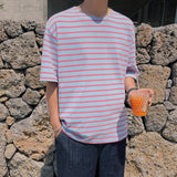 Mariner Shirt Short-Sleeved T-shirt Men's round Neck Summer Loose Casual Cotton
