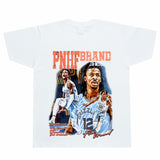 Basket Ball Star T Shirt Basketball Ja Morant Printed Washed Distressed T-Shirt Cotton Short Sleeve Loose