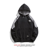 Men Pullover Hoodie Autumn and Winter Patchwork Hoodie Men's Winter Loose