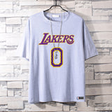 Basketball Sports T Shirt Summer Short-Sleeved T-Shirt Men'S And Women'S Nba Lakers Weishao Leisure Sports