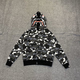 Bape Hoodie Zip-Up Cardigan Two-Hooded Hoodie