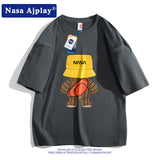 Nasa T Shirt Cotton Short-Sleeved T-Shirt Men'S And Women'S Loose Top