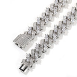 Chains 15mm Mixed 5A Zircon Personalized Cuban Chain Necklace Spectrum