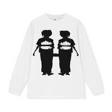 Vintage T-shirts Printed Short Sleeve T-Shirt Cotton Long Sleeve