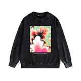 Purple Brand Distressed Sweatshirt Retro Vintage Crew Neck Sweater