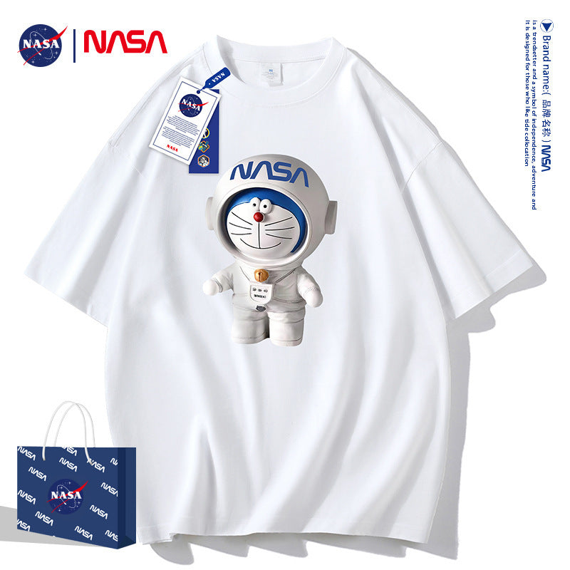 Nasa T Shirt Cotton Short-Sleeved T-Shirt Couple Summer Student Half Sleeve T-Shirt