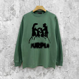 Purple Brand Long Sleeve T-Shirt Fashion Loose Long Sleeve Top