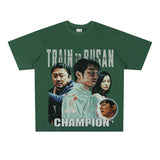 Film Star T Shirt Loose Retro Street Cotton T-shirt Men and Women