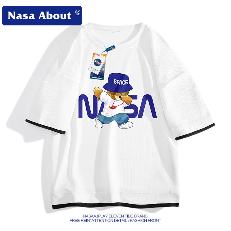 Nasa T Shirt Short Sleeve T-Shirt Men'S Summer Half Sleeve