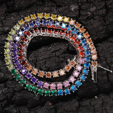 Chains 4mm Color Zircon Tennis Chain Hip Hop Royalty Spectrum