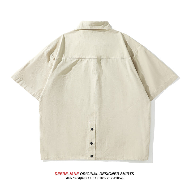 Men Shirts Summer Short Sleeve Shirt Men's Loose Casual