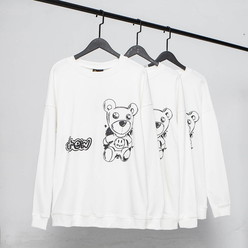 Drew House Sweatshirts Unisex Cartoon Bear Crew Neck Sweater
