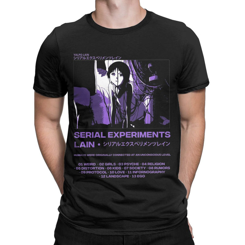 Men's T-Shirt Serial Experiments Lain Darker Vintage  Cotton