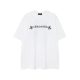 CHH Chrome Heart T Shirts Horseshoe Cross Old Retro Fashion Men's and Women's Short Sleeve T-Shirt