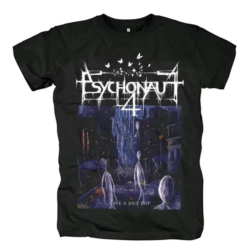 Psychonaut4 Tshirt Black Metal Band T-Shirt Mens Women Patte