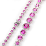Chains Hip Hop Round Zirconium Necklace Vintage ins St. Valentine's Spectrum