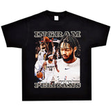 Basket Ball Star T Shirt Basketball Washed Distressed Short Sleeve Printed round Neck Loose T-shirt Pure Cotton