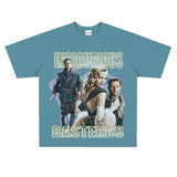 Film Star T Shirt Loose Heavy Weight Retro Street Cotton T-shirt American Men and Women