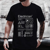 Fashion Men's T-Shirt Fun Electrician Bag Short Sleeve