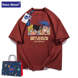 Nasa T-Shirt Short-Sleeved T-Shirt Women'S Loose Couple Outfit Summer T-Shirt Top