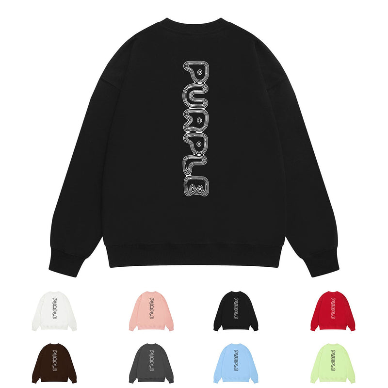 Purple Brand Sweatshirt Loose Crew Neck Sweater