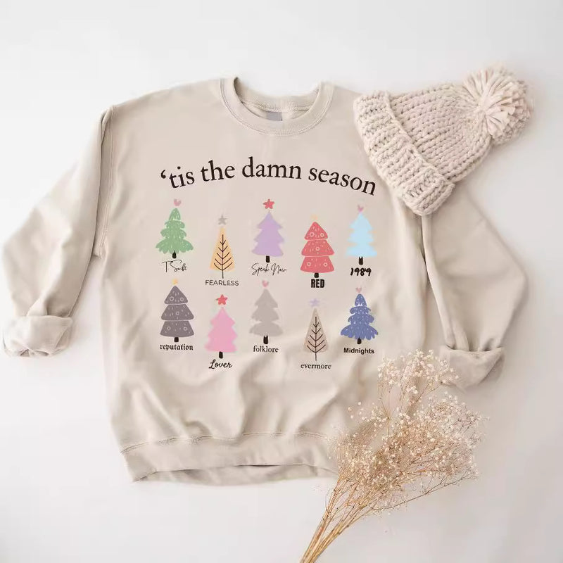 Tis The Damn Season Slogan Christmas Women Sweatshirt