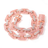 Chains Pig Nose Cuban Chain Necklace 15mm Zircon St. Valentine's Spectrum