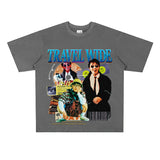 Film Star T Shirt Stephen Chow Short-Sleeved American Retro T-shirt for Men