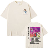 Rapper Kanye West Graduation Bear Double Sided Print T Shirt