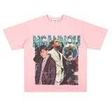 Film Star T Shirt Short Sleeve Loose Retro American Design T-shirt Men
