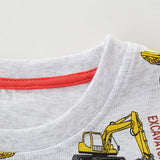 Boy T Shirt Children's Short-Sleeved T-shirt Summer Knitted Cotton Children round Neck