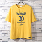 Basketball Sports T Shirt Summer Warriors Curry 30 Student Basketball Sports Breathable Short Sleeve T-Shirt Men