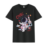 Basketball Sports T Shirt Short Sleeve T-Shirt Male Astronaut Loose Student