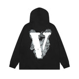 Vlone Hoodie Autumn/Winter Big V Letter Pullover Hooded Sweater