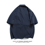 Men Shirts Summer Short Sleeve Shirt Male Loose Versatile Coat