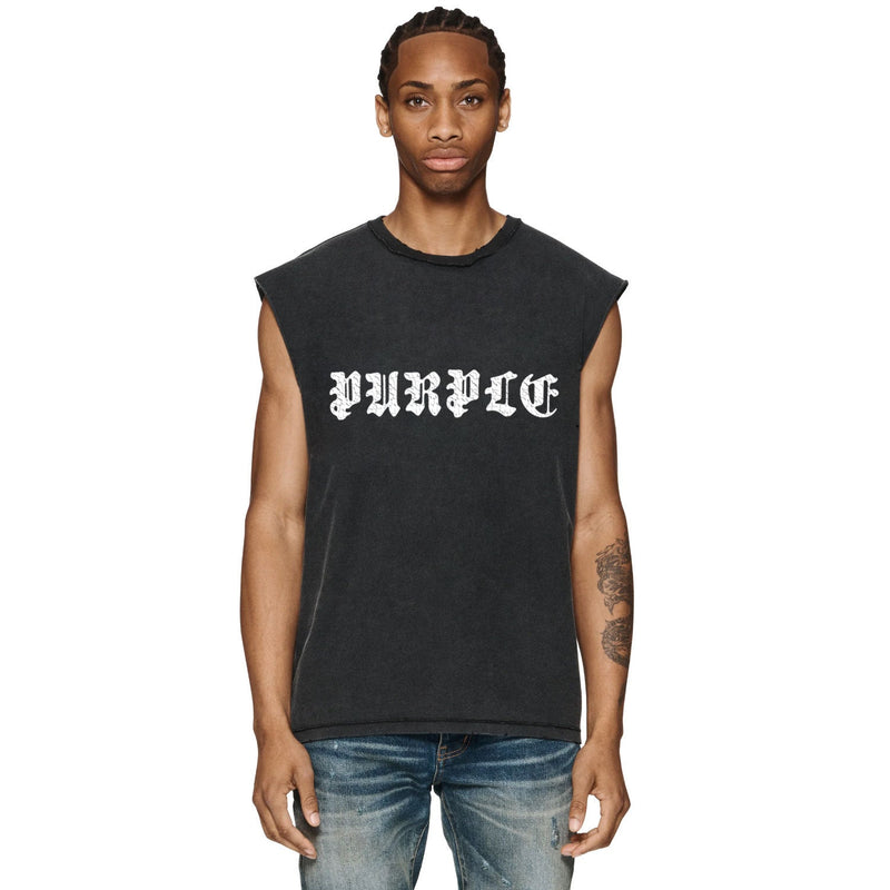 Purple Brand Distressed Tank T Shirts Distressed Sleeveless T-shirt Vest