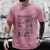 Fashion Men's T-Shirt Fun Electrician Bag Short Sleeve