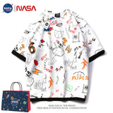 Nasa T-Shirt Short-Sleeved Bottoming Shirt T-Shirt Men'S Cotton T-Shirt Men'S Summer