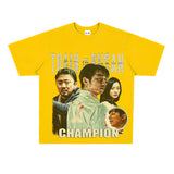 Film Star T Shirt Loose Retro Street Cotton T-shirt Men and Women