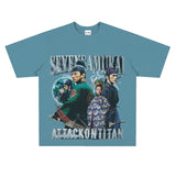 Film Star T Shirt Movie All-around Ambush Loose Retro Street Cotton Personality round Neck T-shirt Men and Women