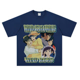 Film Star T Shirt Loose Retro Street Cotton Small Neckline T-shirt
